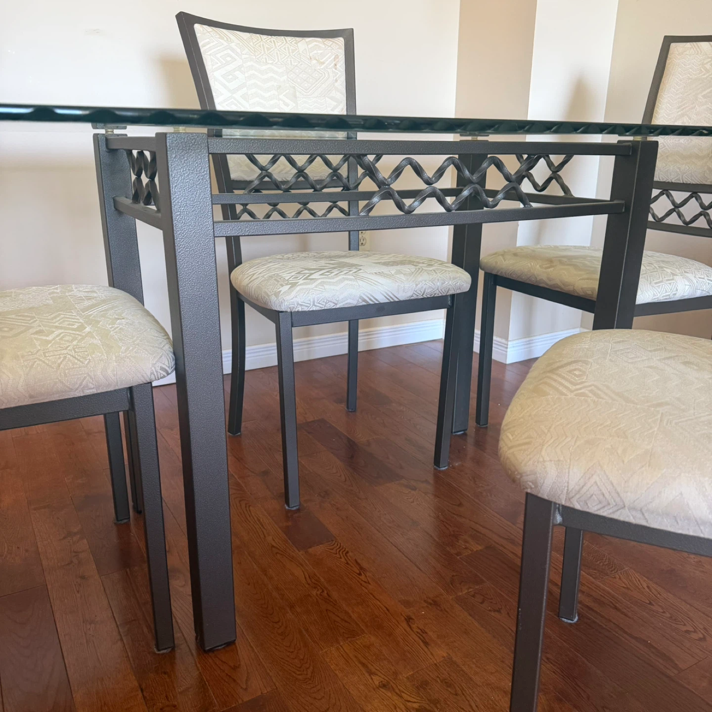 Glass Dining Table Set with 4 Chairs - photo 2