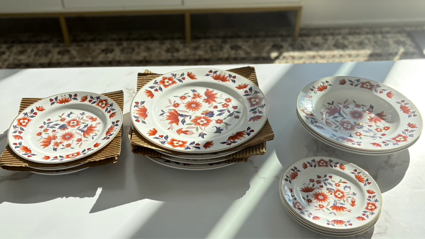 Set of floral patterned plates - photo 4