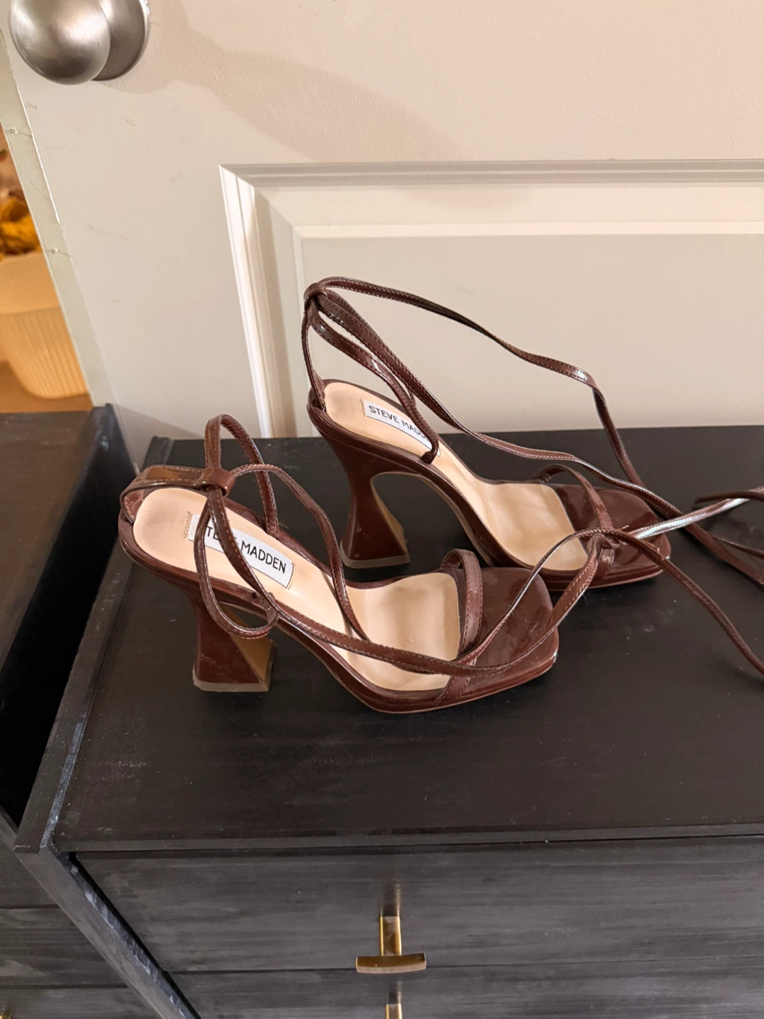 Steve Madden Women's Brown Strappy Heeled Sandals