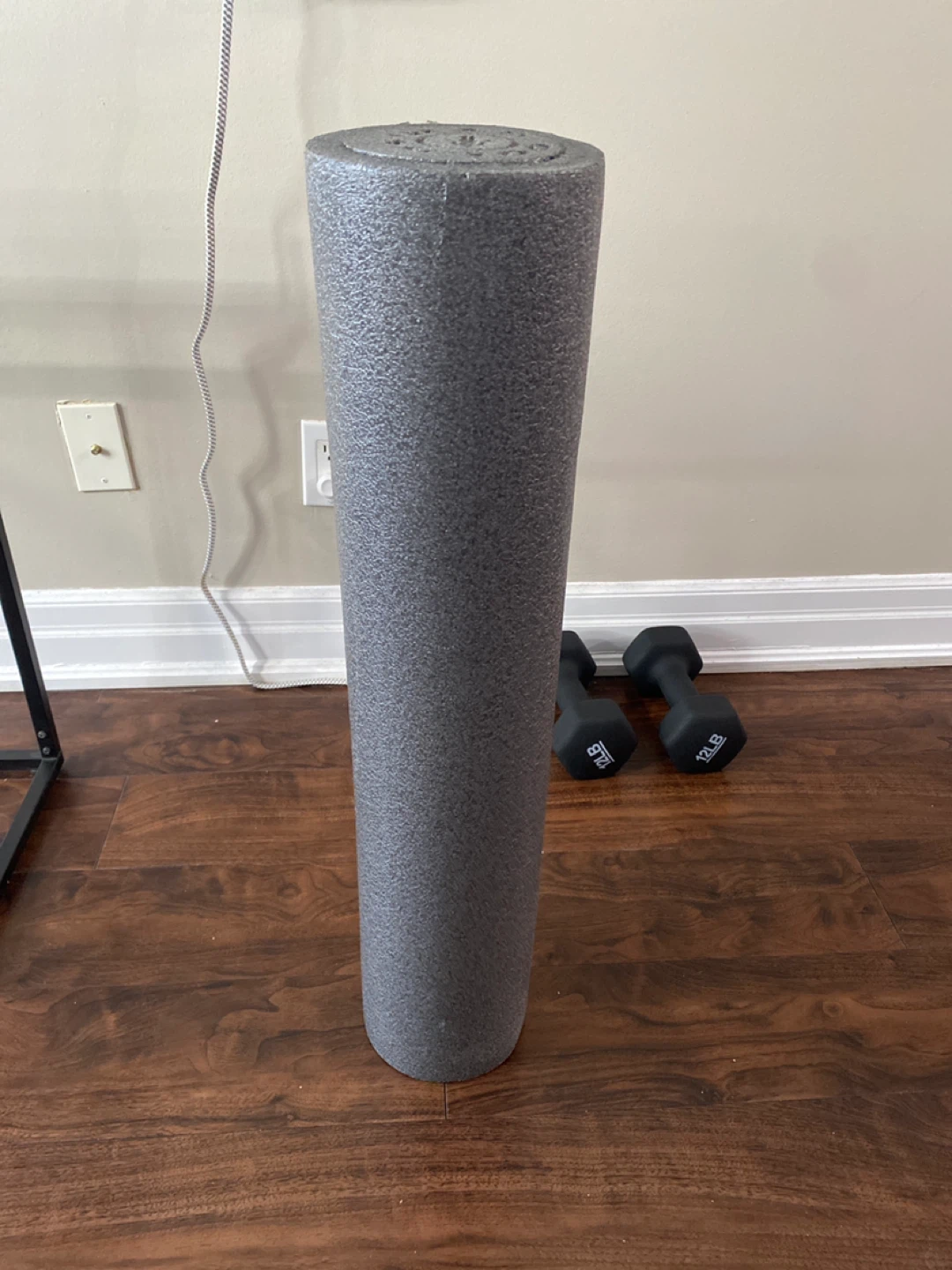 Grey Foam Roller 75cmx15cm