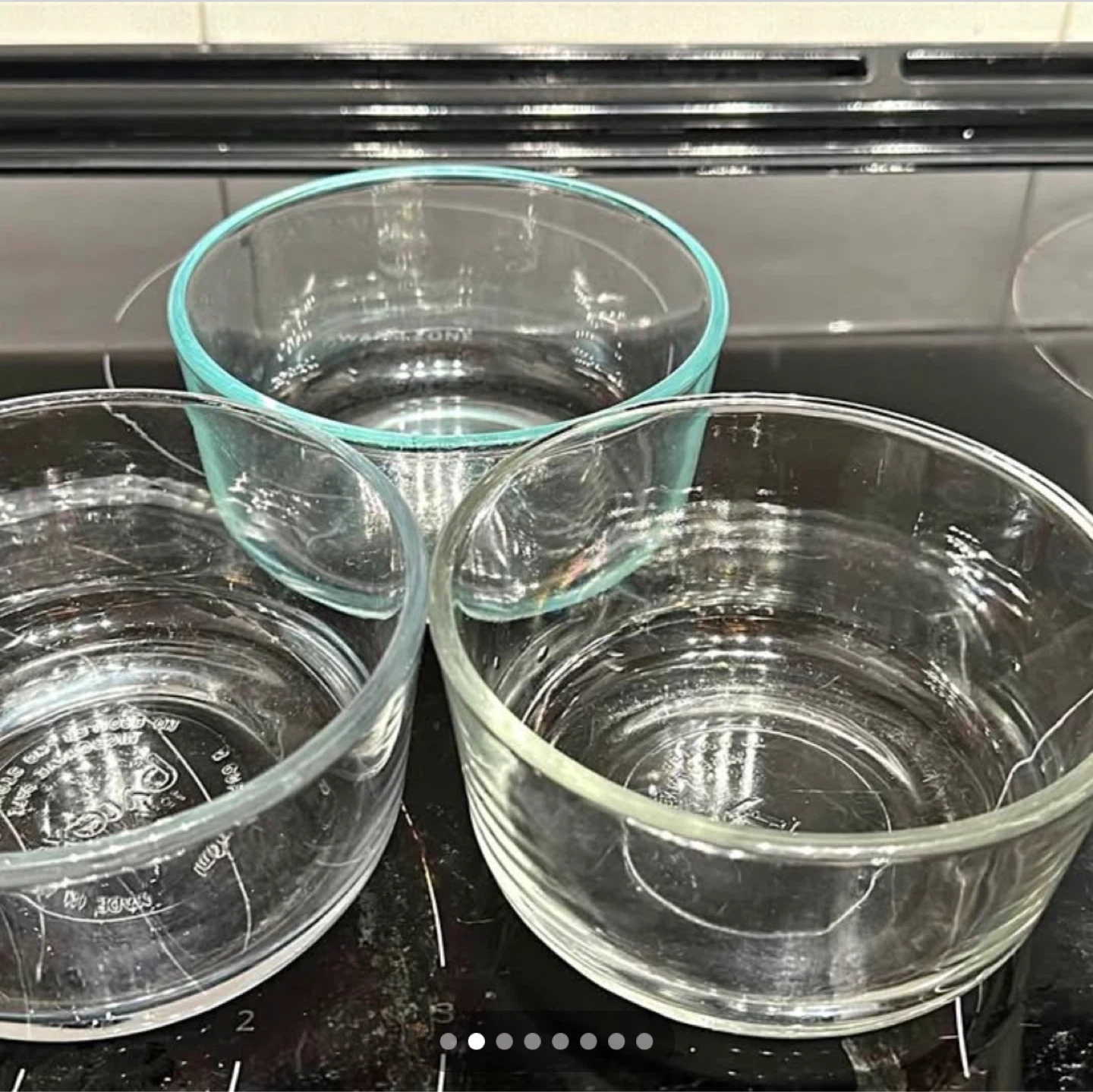 Pyrex Glass Bowls Set of 3