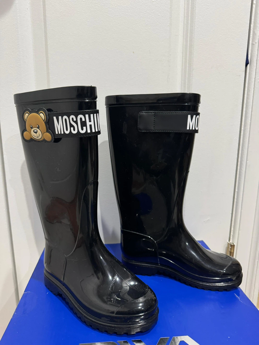Moschino Black Teddy Bear Rain Boots - photo 4