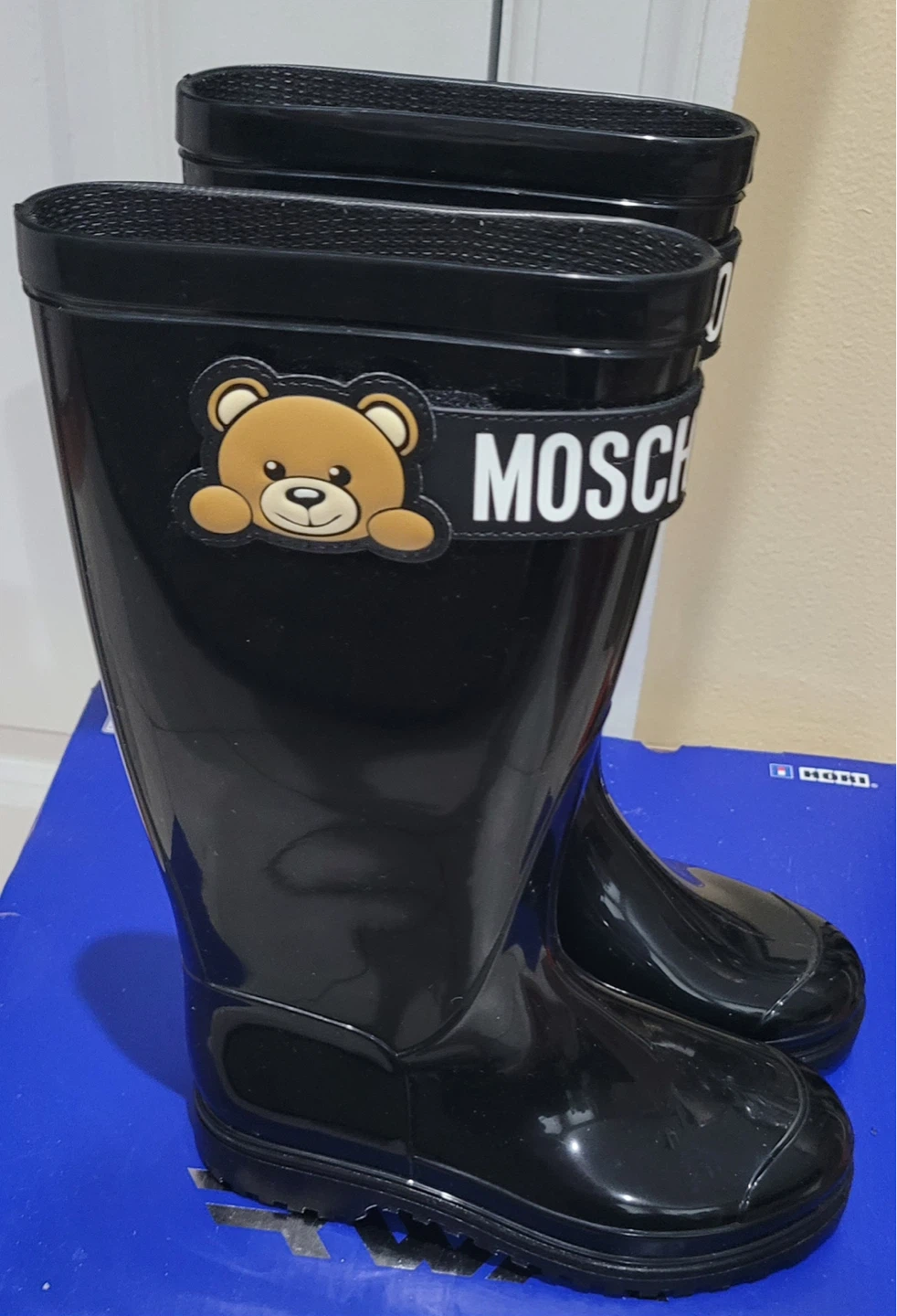 Moschino Black Teddy Bear Rain Boots - photo 2