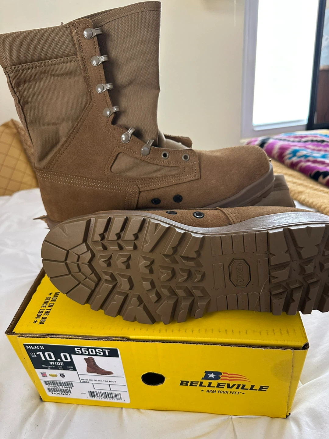 Belleville Men's 10.0 Wide 550ST USMC NW Steel Toe Boot