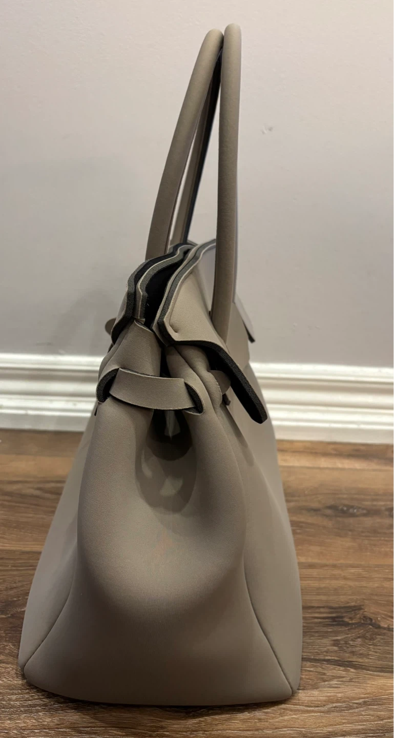 SAVE MY BAG Handbag -- Miss Plus Grey Taupe 13” VGUC - photo 4