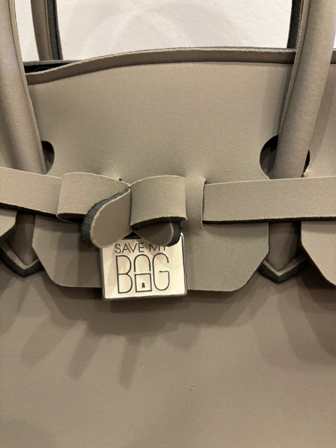 SAVE MY BAG Handbag -- Miss Plus Grey Taupe 13” VGUC - photo 2