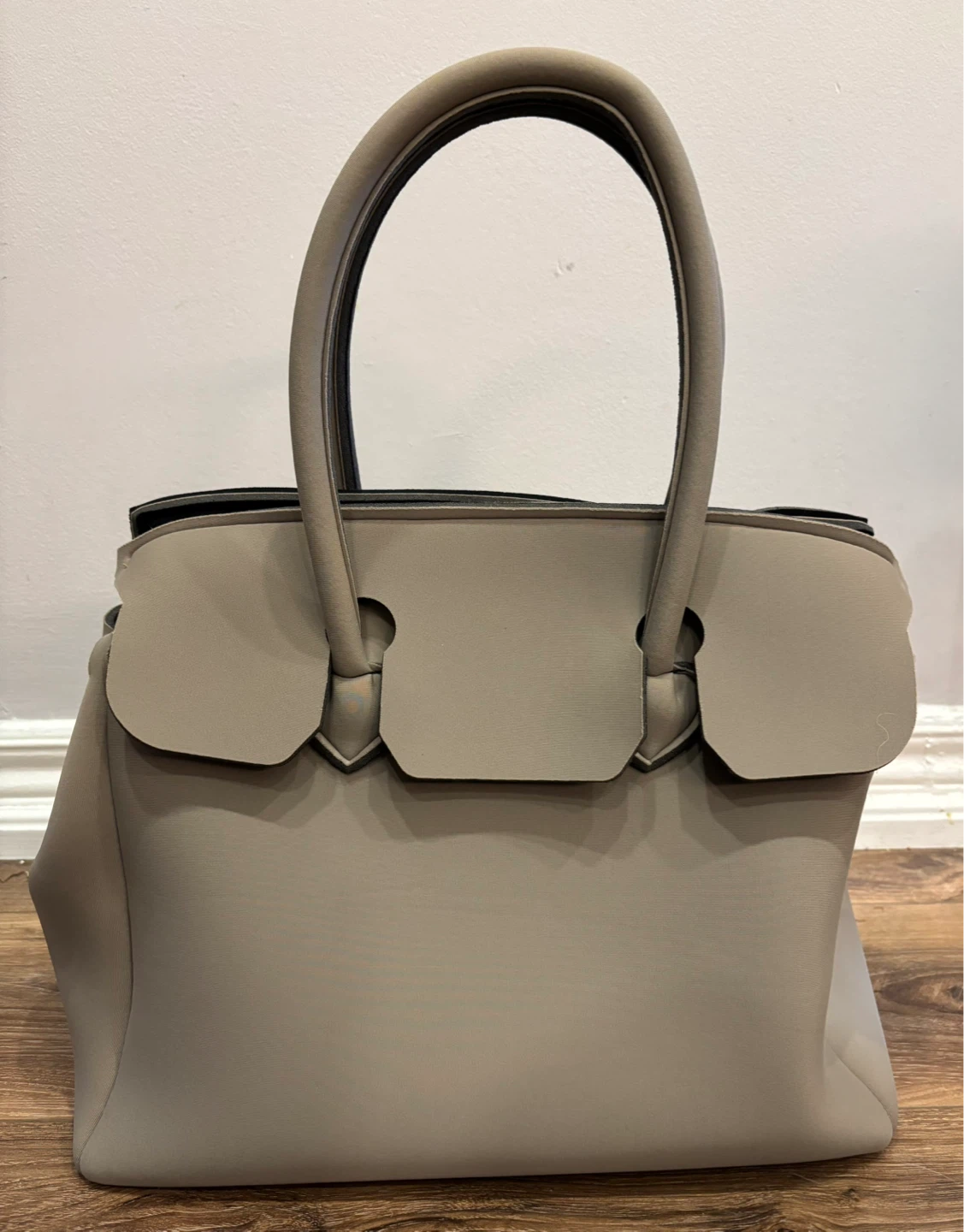 SAVE MY BAG Handbag -- Miss Plus Grey Taupe 13” VGUC - photo 5