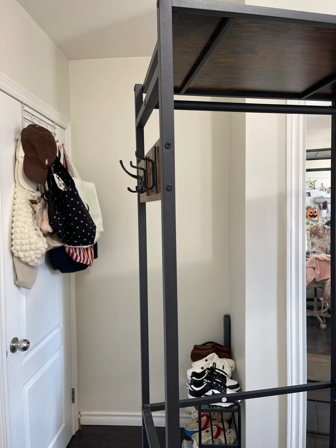 Jalmer Clothes Rack with Drawers & Hanging Rod - photo 4