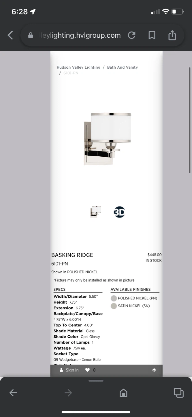 Hudson Valley Lighting Basking Ridge Wall Sconce