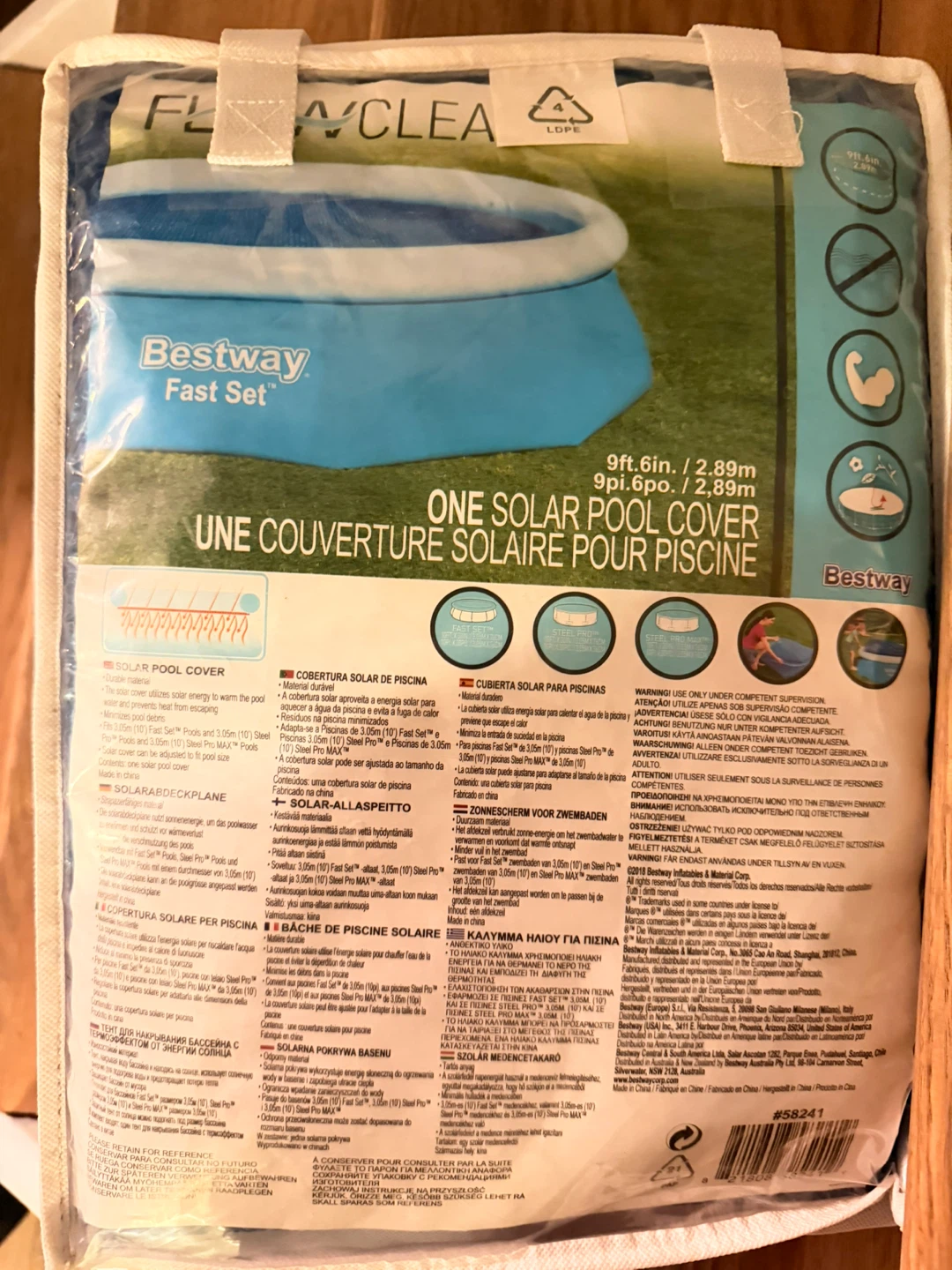 Bestway Fast Set 9ft 6in Solar Pool Cover