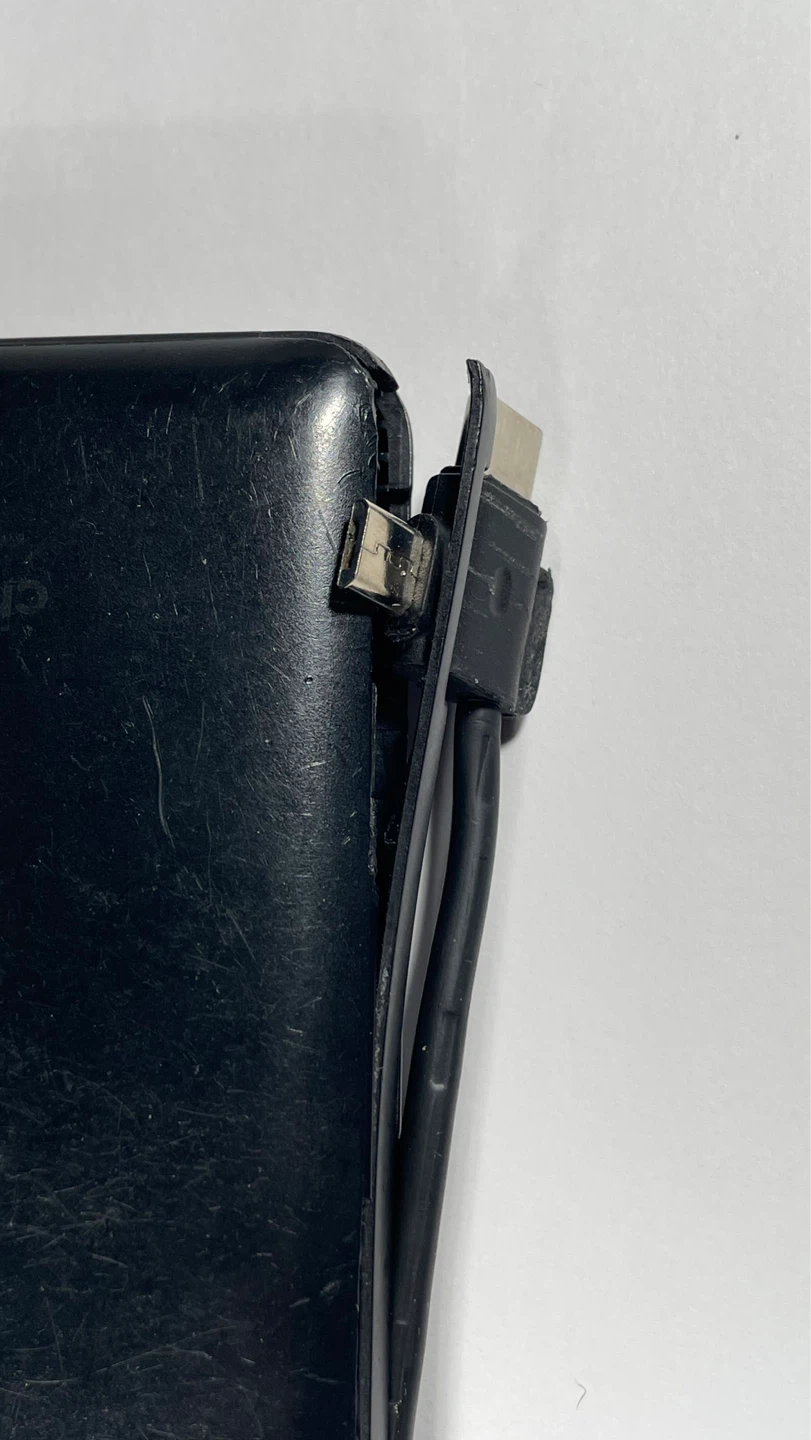 Black Power Bank with Built-in Cables - photo 5