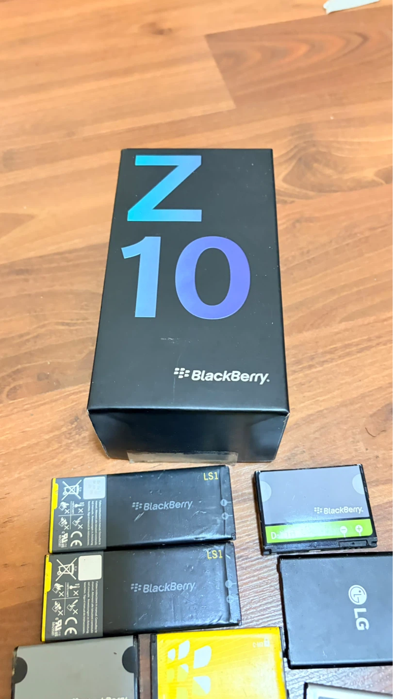 BlackBerry Z10 Phone Box with Assorted Batteries