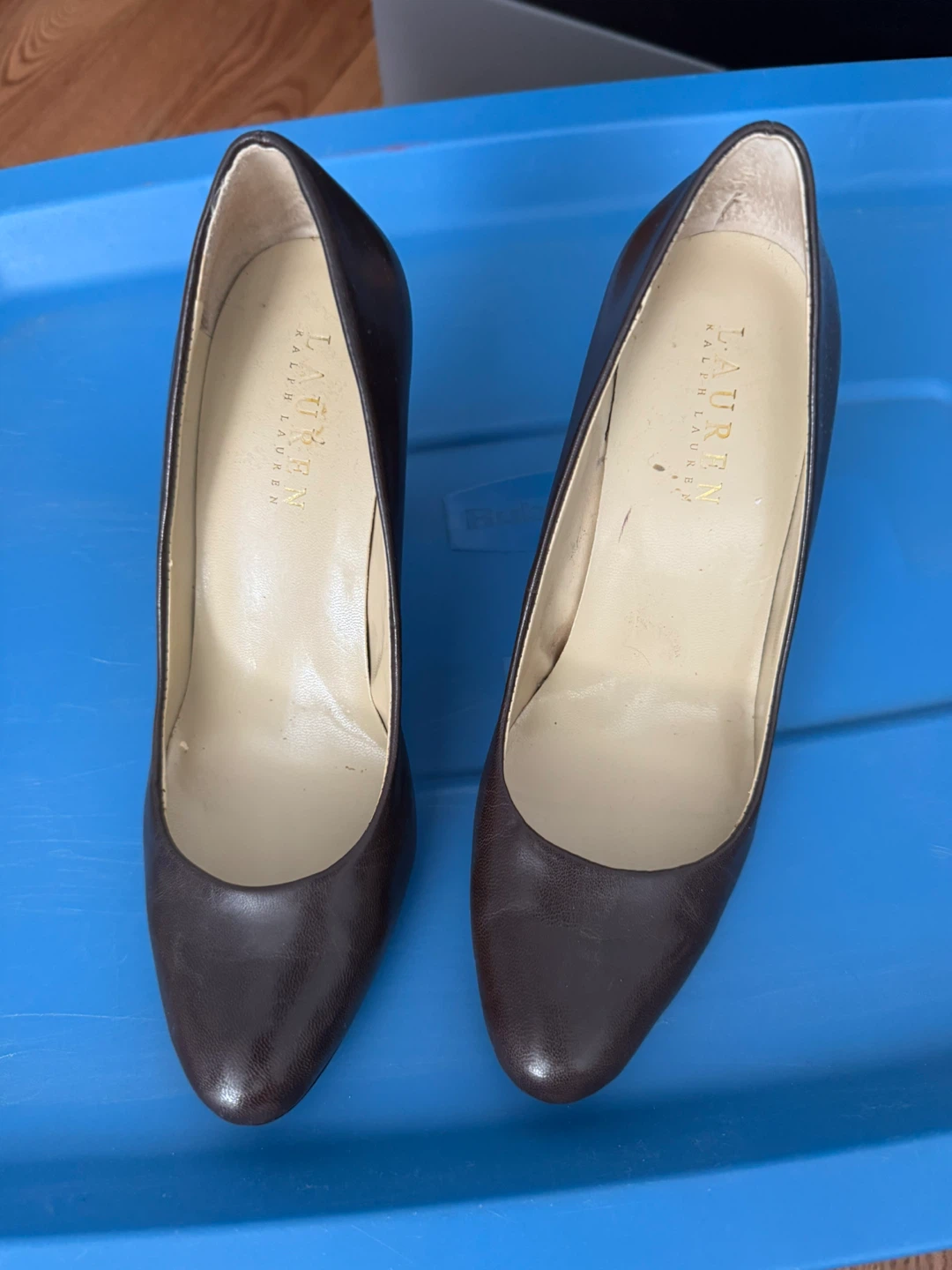 Lauren Ralph Lauren Brown Leather Heels Size 6.5 - photo 2