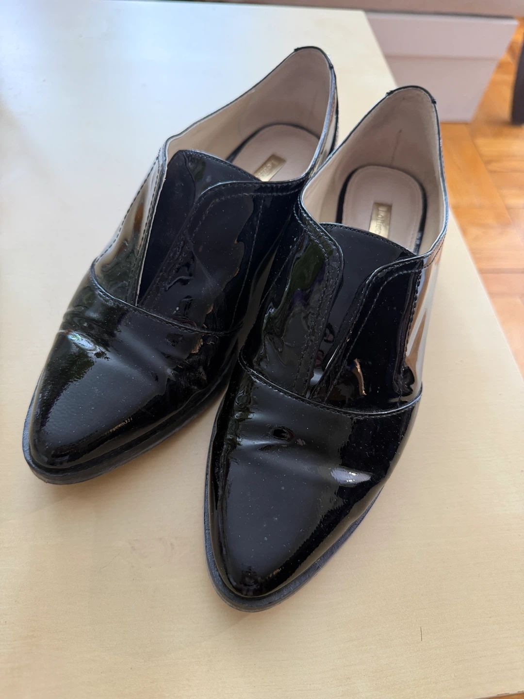 Jeffrey Campbell Black Patent Loafers Size 8
