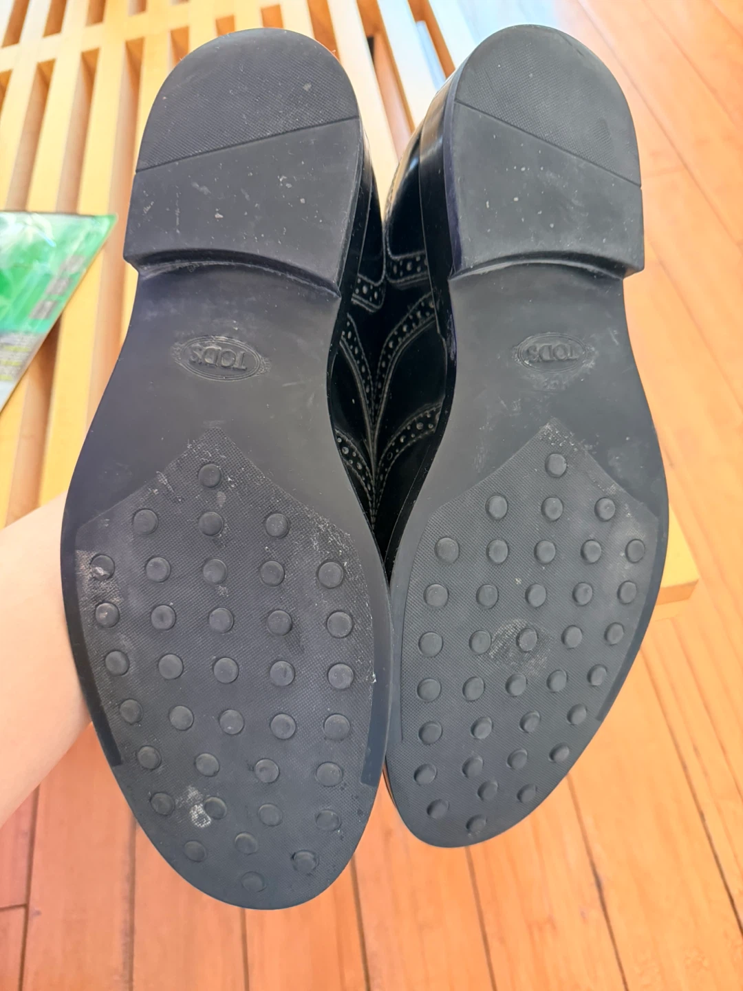TOD'S Black Patent Leather Wingtip Brogues size 38 - photo 2