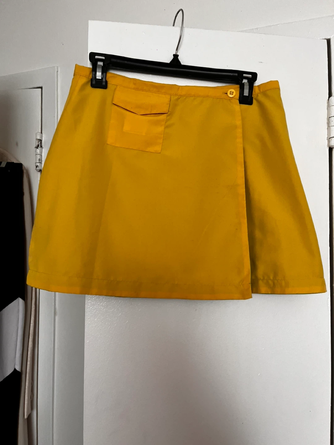 Yellow and Green Reversible mini Skirt Medium Size