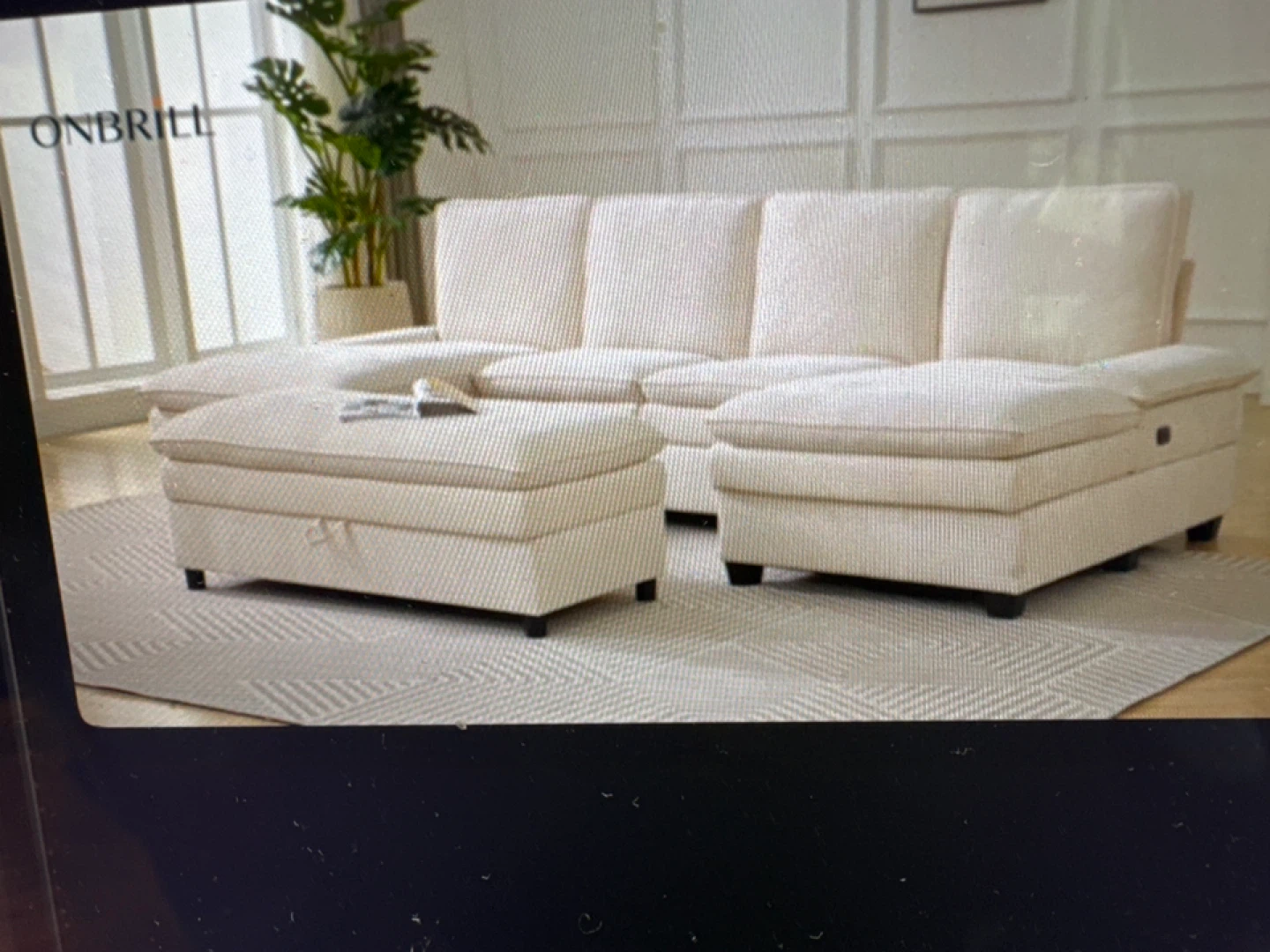 ONBRILL Sectional Sofa with Ottoman