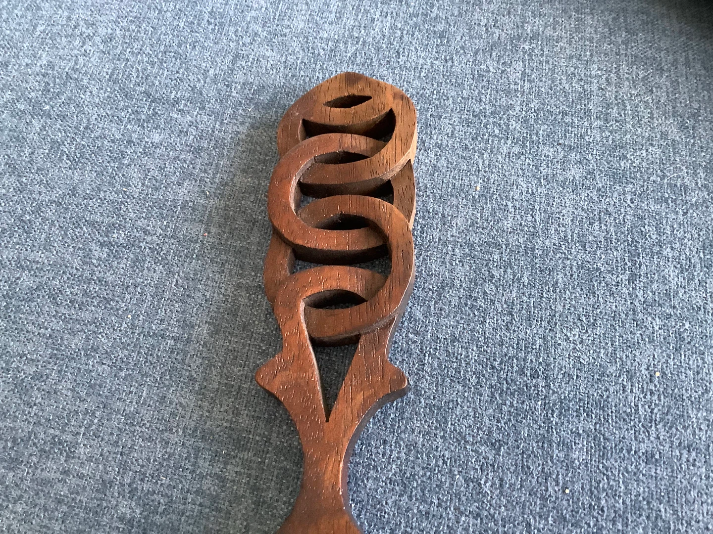 Hand Carved Welsh Wood Lovespoon - photo 3