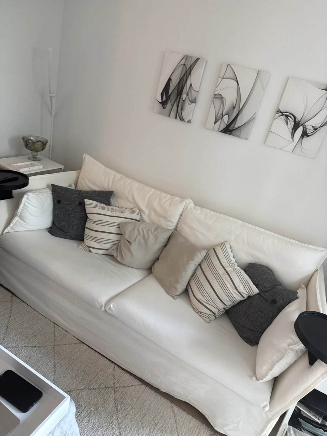 White IKEA Backsalen couch - photo 4