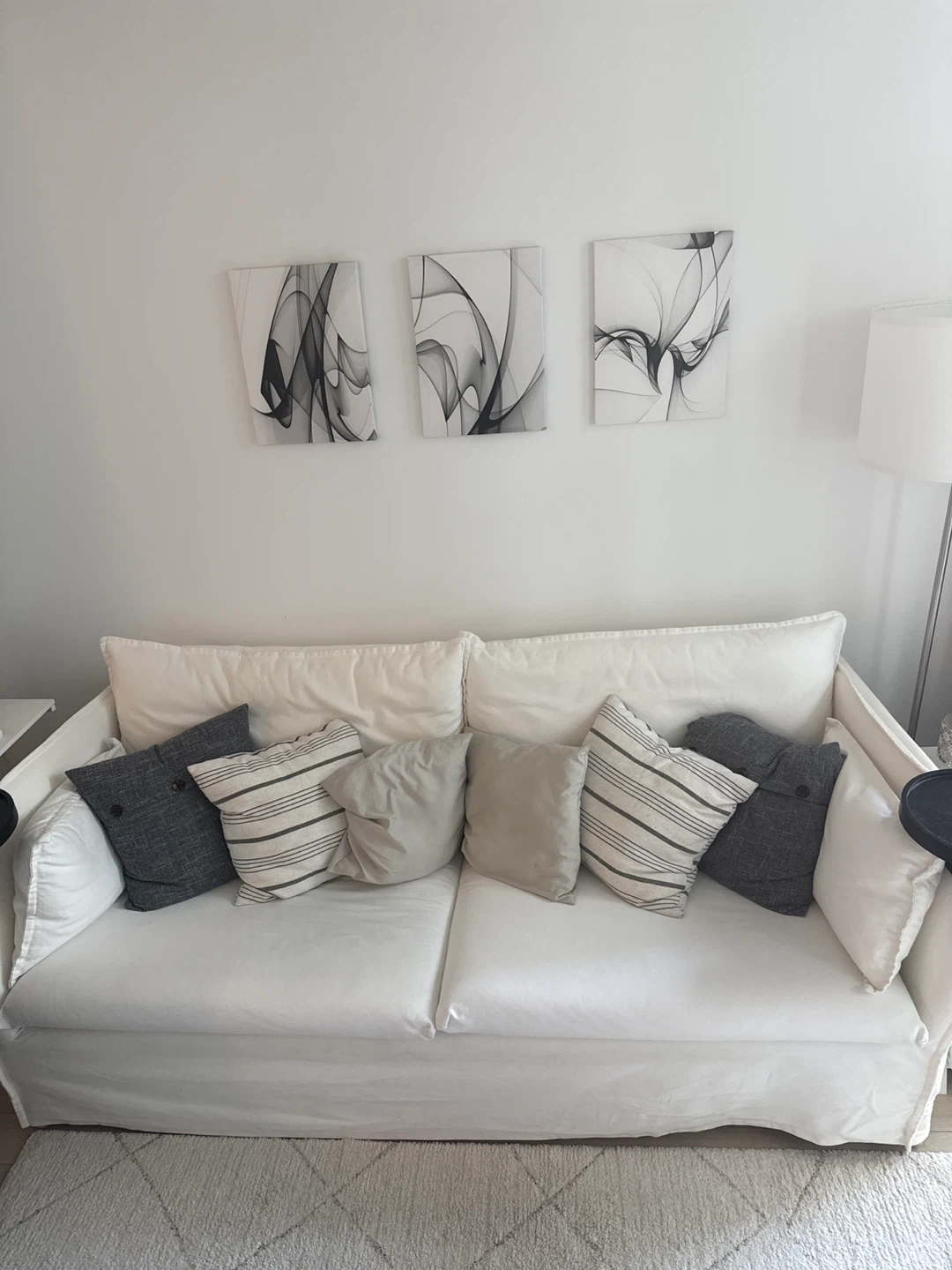 White IKEA Backsalen couch - photo 3