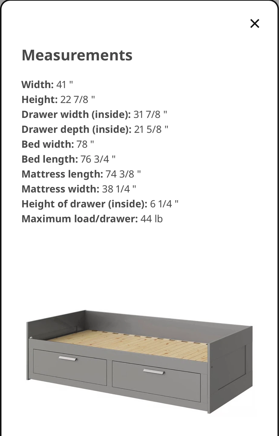 IKEA Hemnes Daybed with 2 Drawers - Gray - photo 3