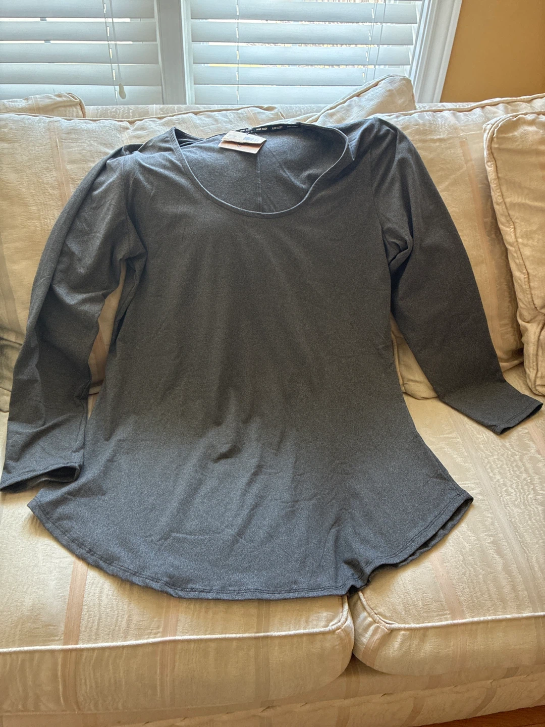 Just Cozy Long Sleeve Top - Grey