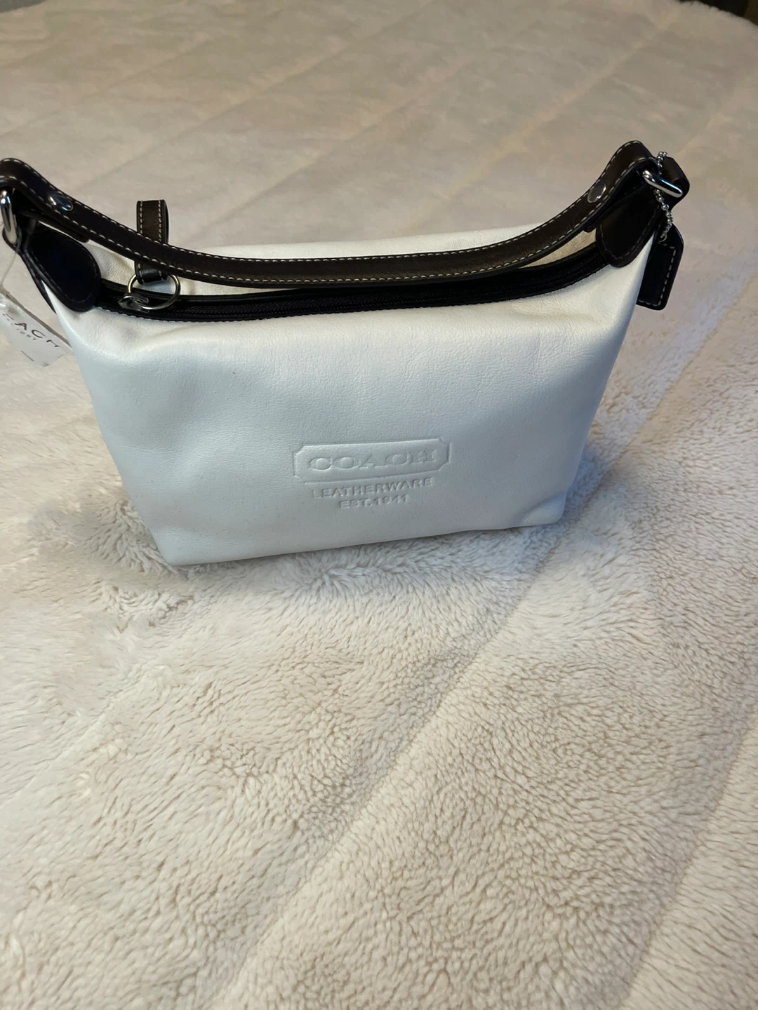 New Coach White Leather Bag