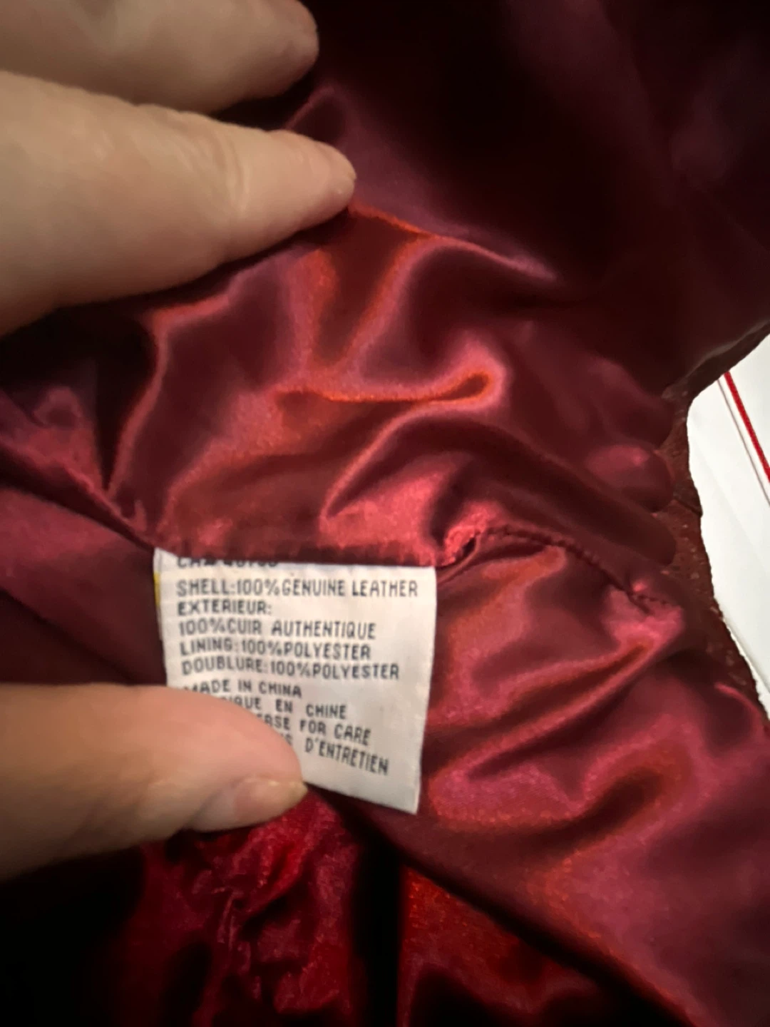 Genuine Leather Snake Print Burgundy Jacket S size - photo 3