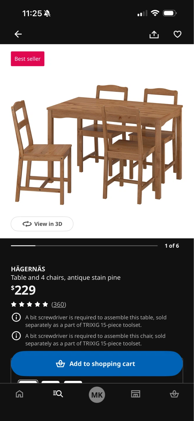 IKEA Table and 4 Chairs - photo 3