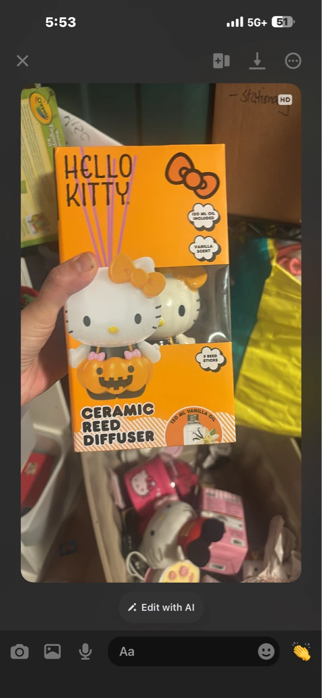 Hello Kitty Ceramic Reed Diffuser - Vanilla Scent
