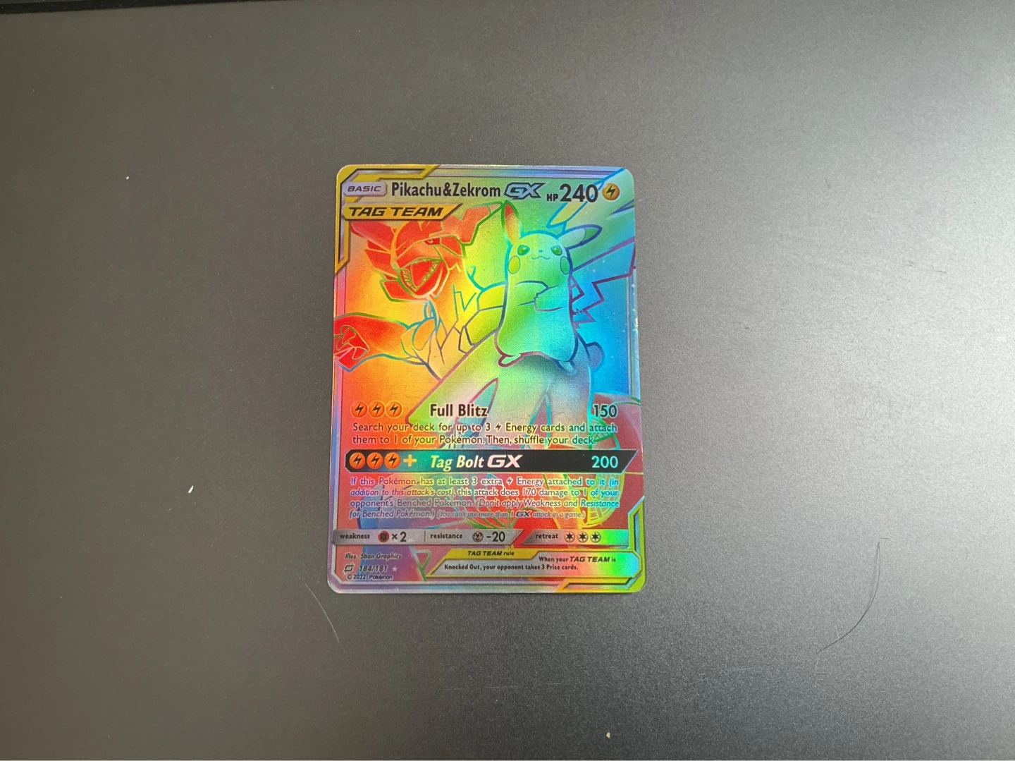 Pikachu & Zekrom GX Tag Team Pokémon Card - photo 2