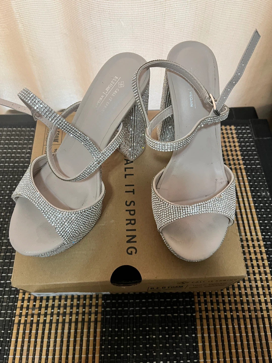 Silver sparkle heels - photo 3