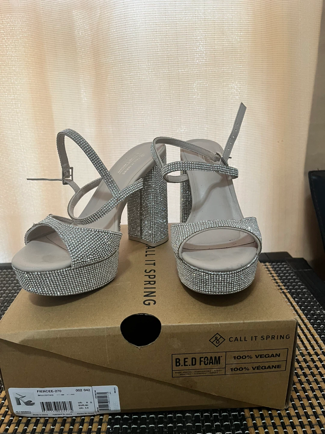 Silver sparkle heels - photo 4