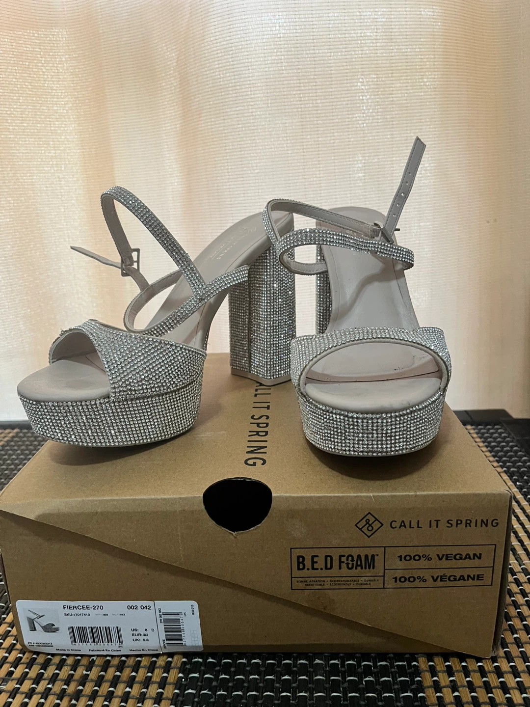 Silver sparkle heels - photo 2