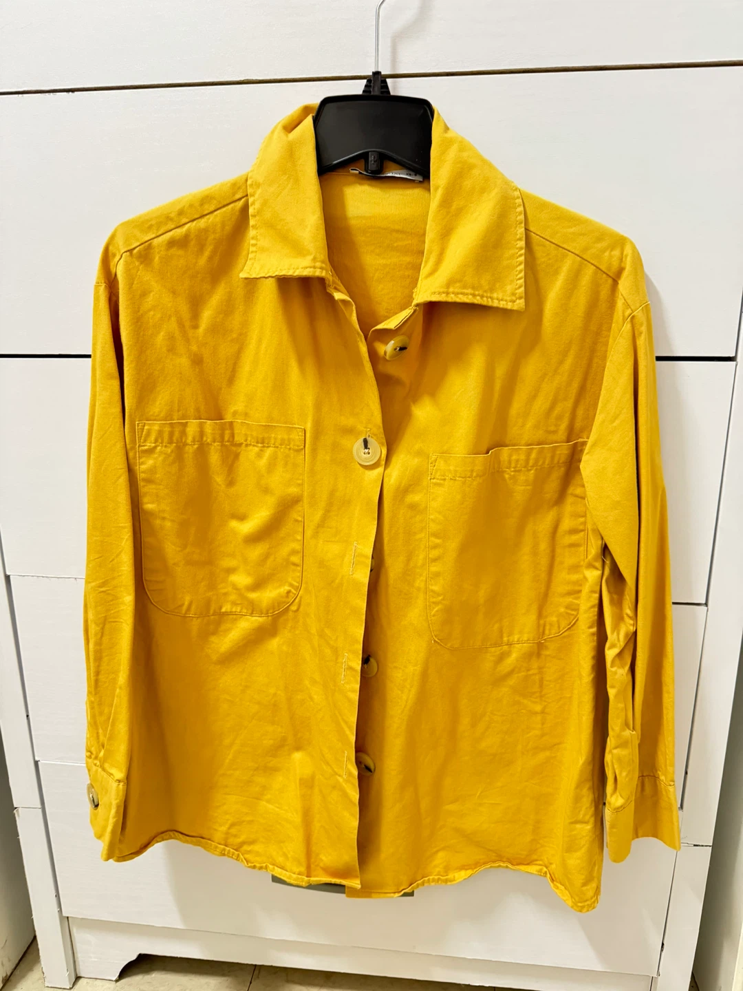 Yellow Button-Up Long Sleeve Shirt