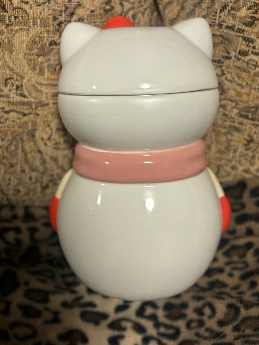 Hello Kitty Ceramic Snowman Jar - photo 2