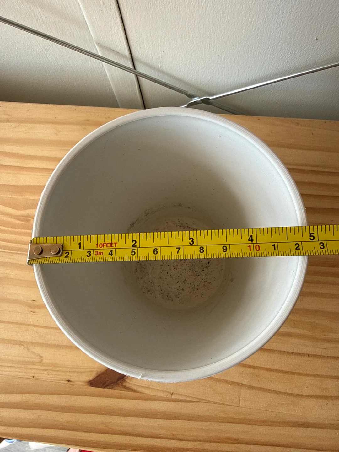 White Geometric Pattern Planter Pot - photo 4