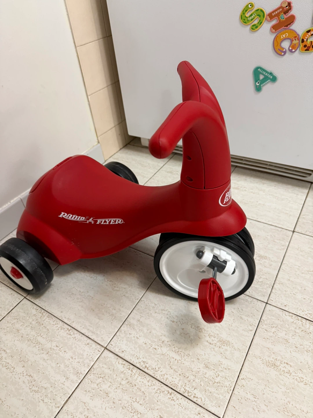 Red Radio Flyer Ride-On cycle