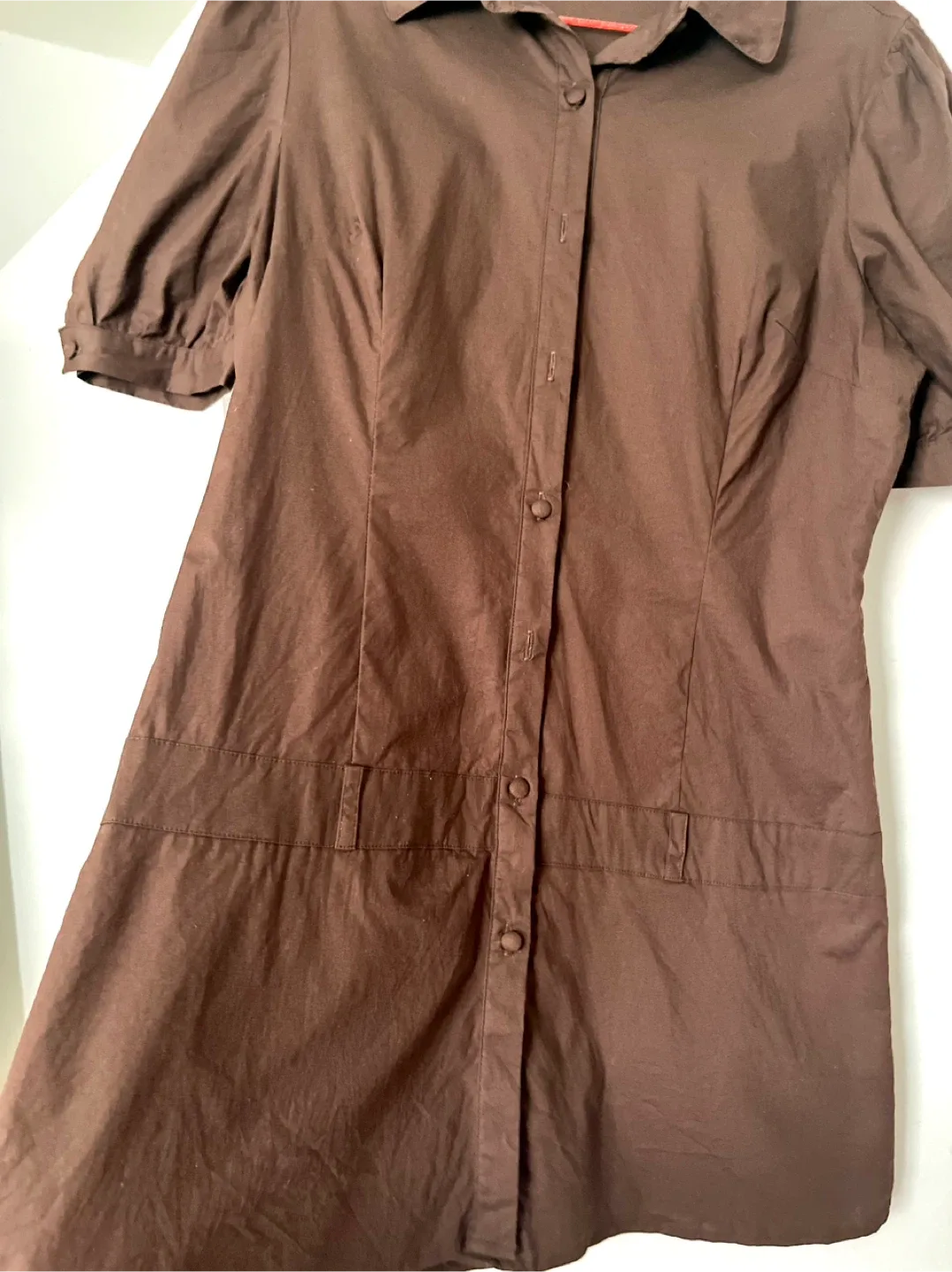 Collar and button-up cotton shirt size M - photo 5