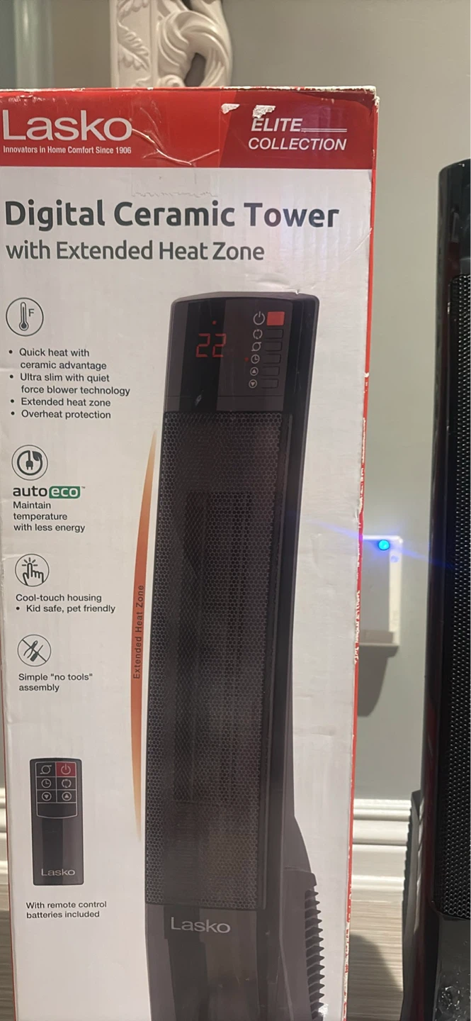 Lasko Digital Ceramic Tower Heater with Extended Heat Zone