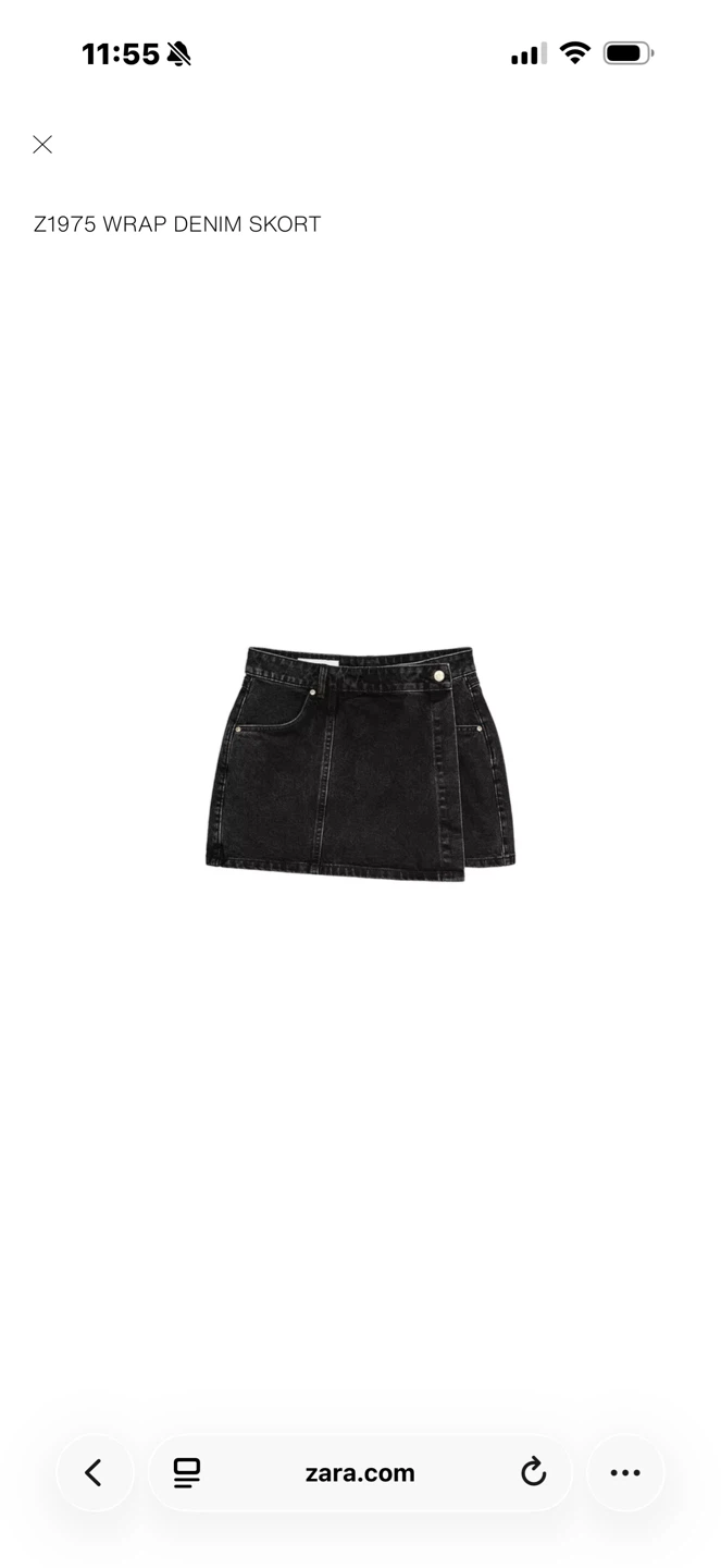 Zara Wrap Denim Skort XS