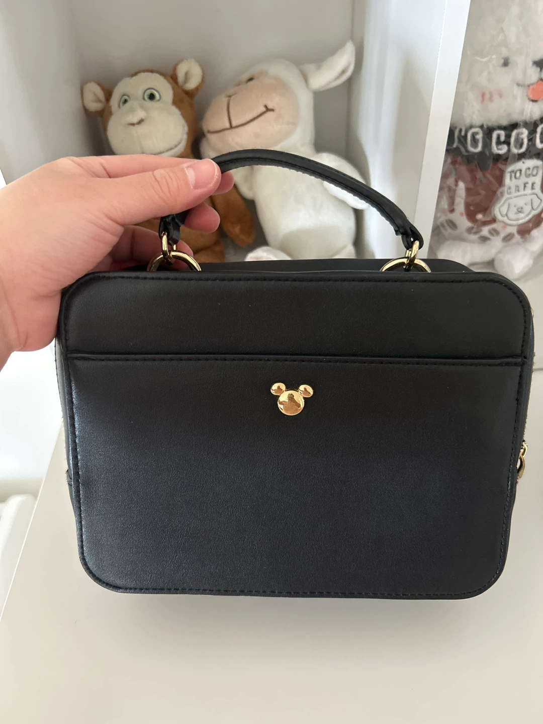 Black Mickey Mouse Embossed Handbag