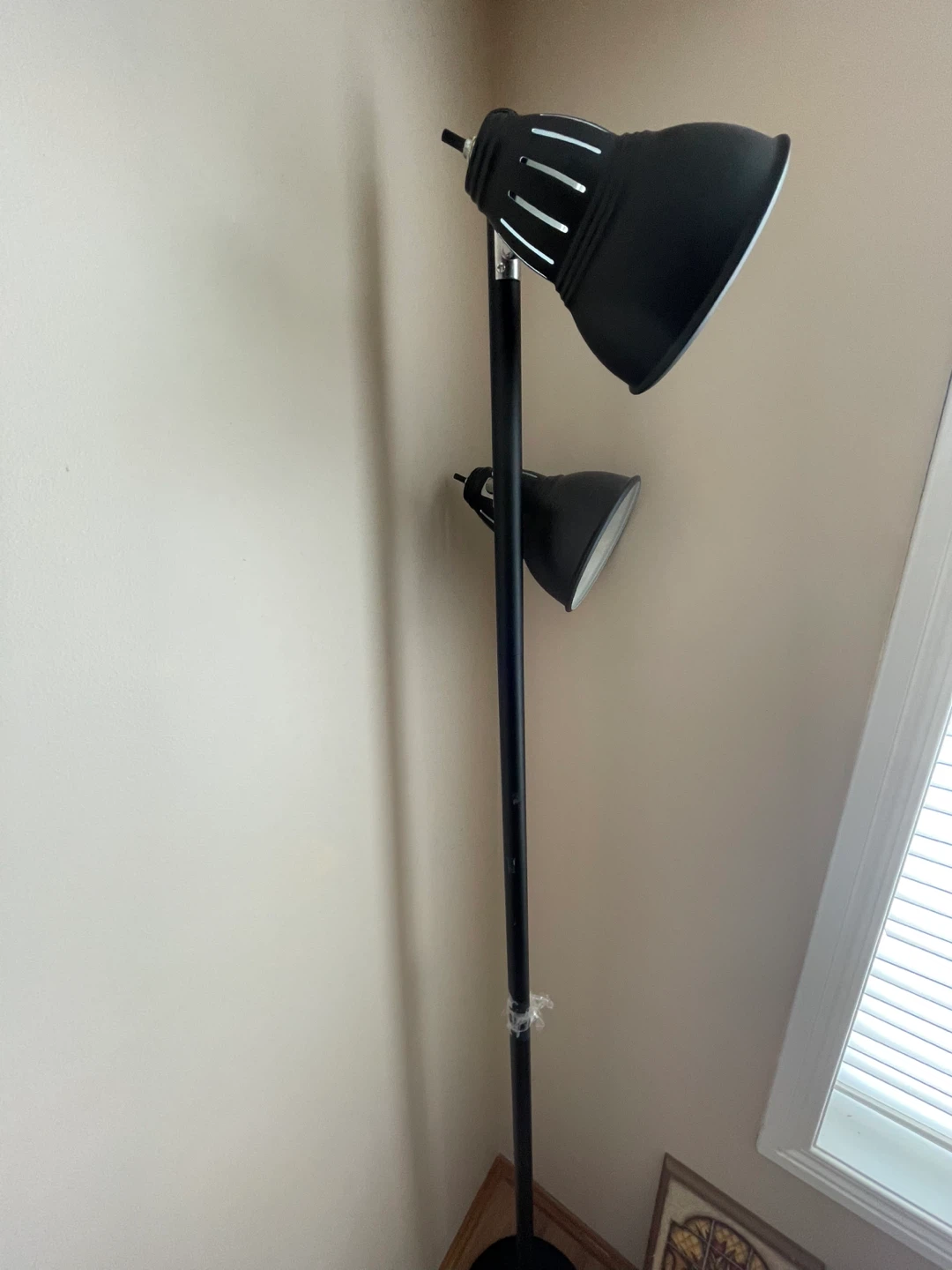 Black Double Head Floor Lamp