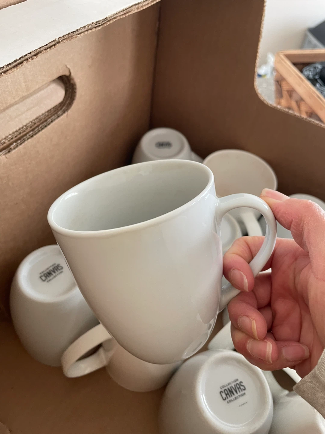 Canvas Collection White Ceramic Mugs - Set of 18 - photo 2