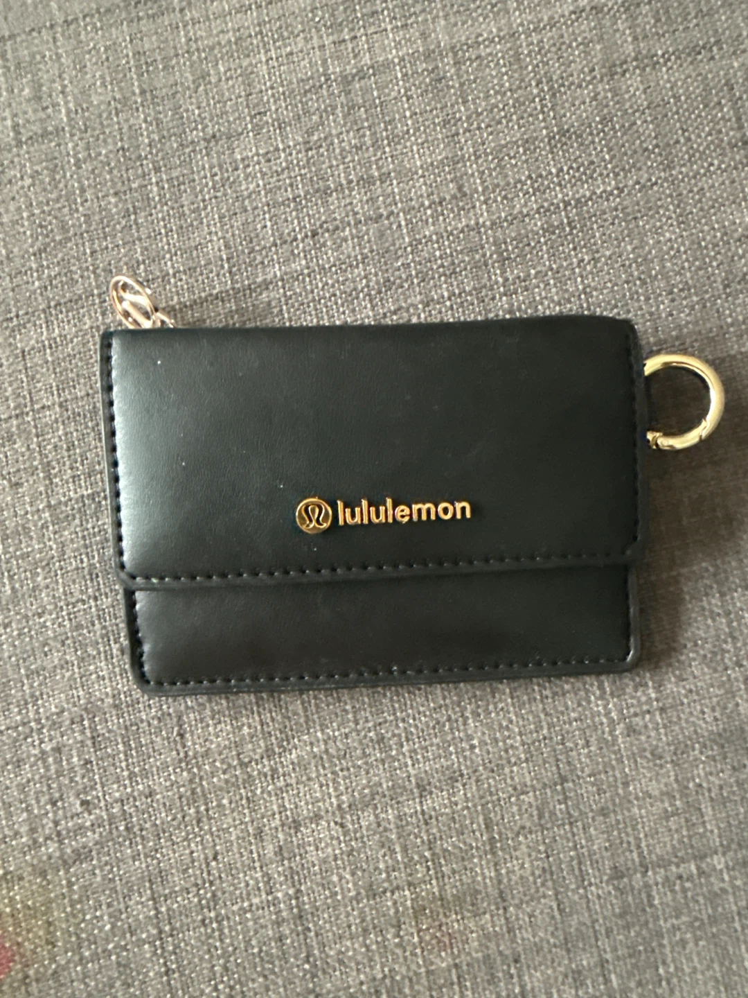 Lululemon Black Card Holder with Key Ring