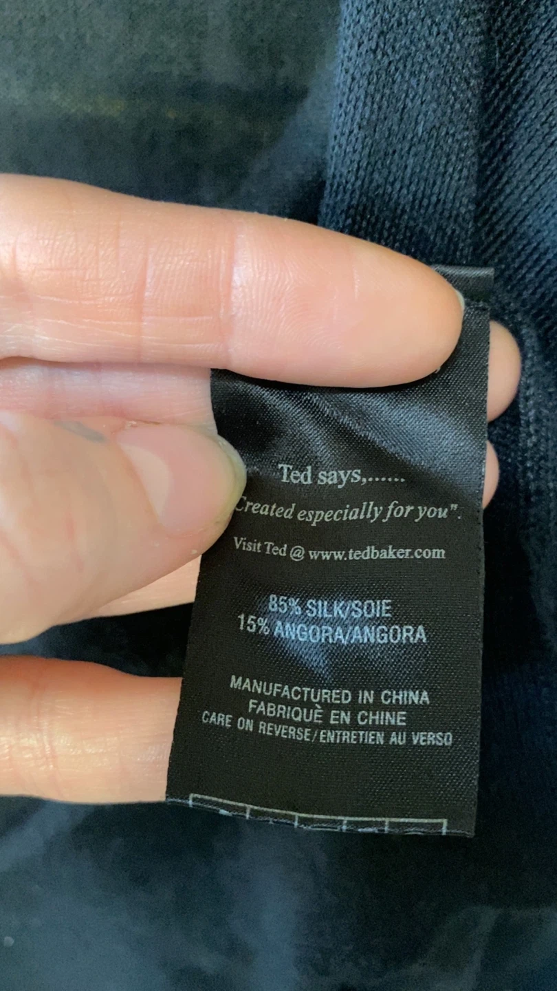 Ted Baker London Black Silk Angora Cardigan Size 1 - photo 2