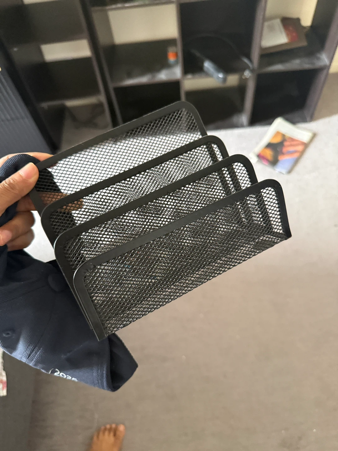 Black Mesh Desk Organizer Tray