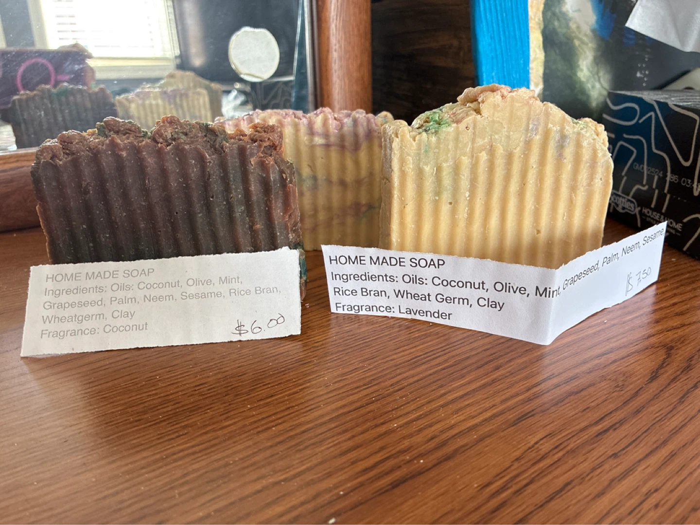 Homemade Soap Bars (Coconut & Lavender Fragrances)