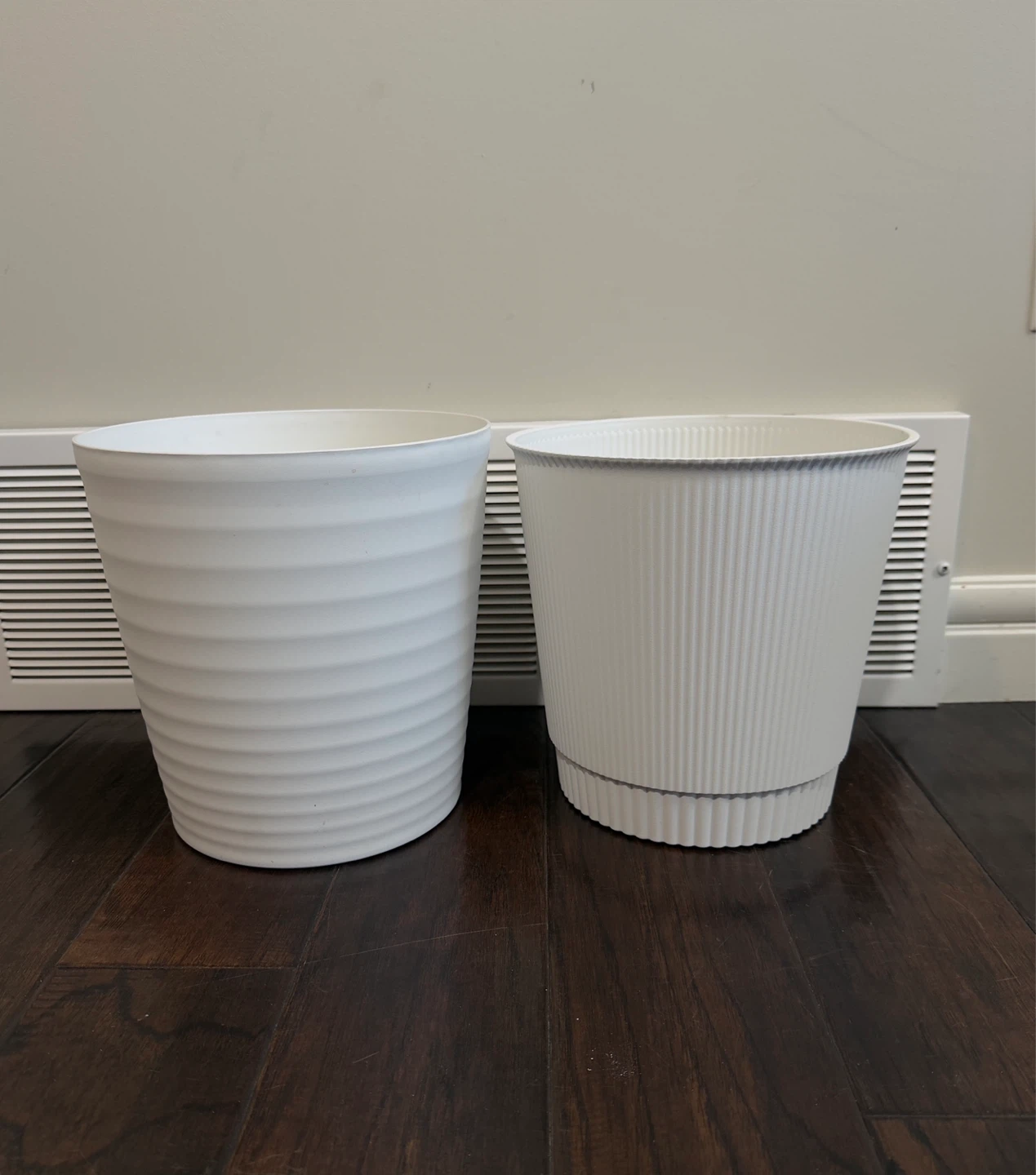White Planters - Set of 2