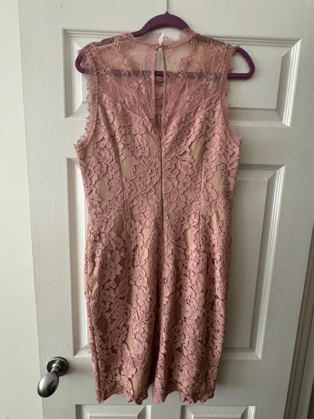 Pink Lace Sleeveless Cocktail Dress - photo 2